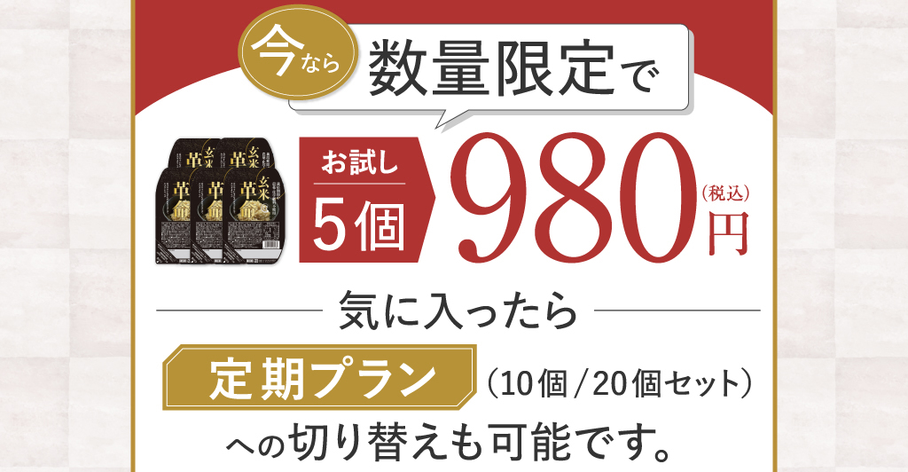 今なら数量限定でお試し5個980円