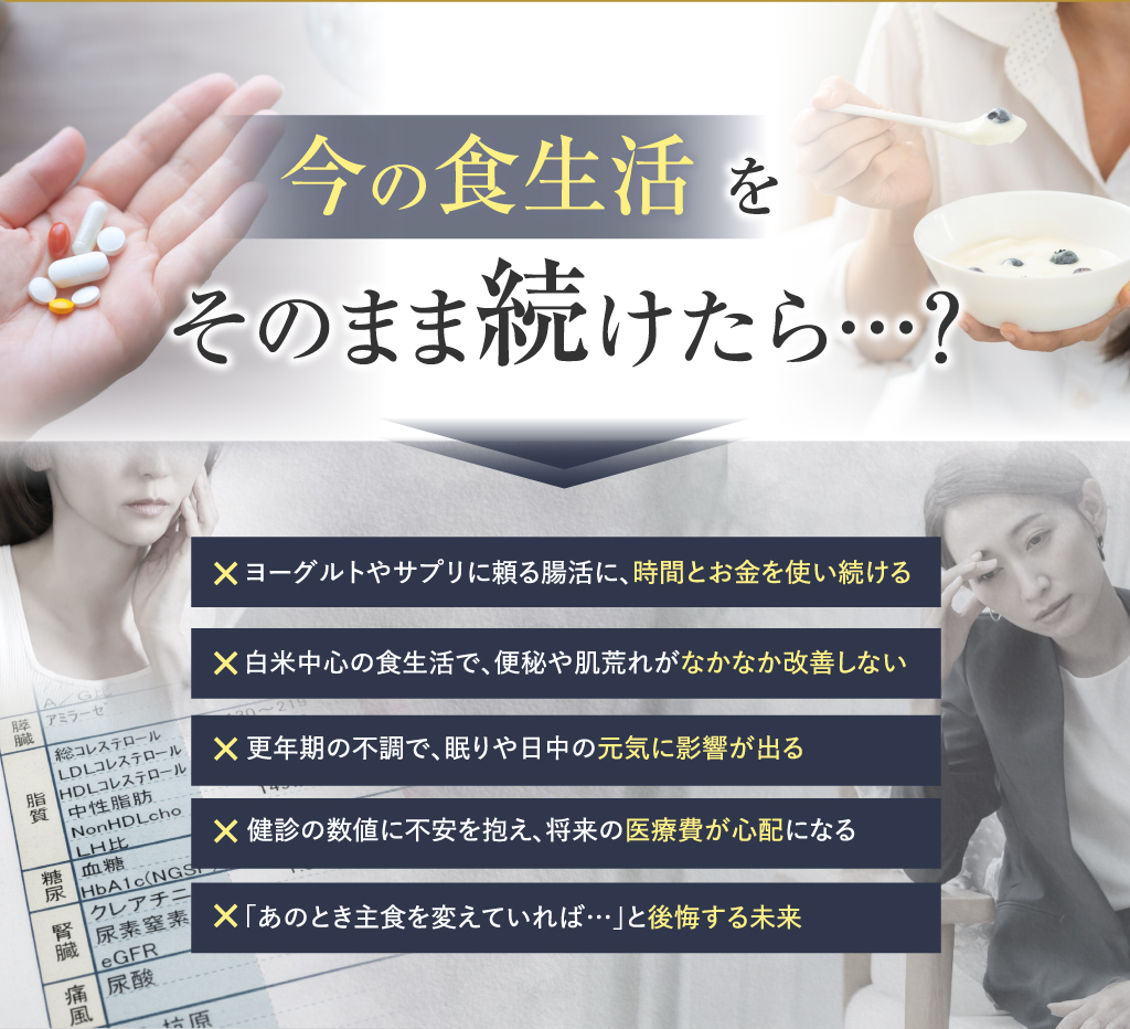 今の食生活をそのまま続けたら…？